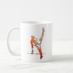Gymnaste Man Paardenpaard - Oranje Abstract Koffiemok