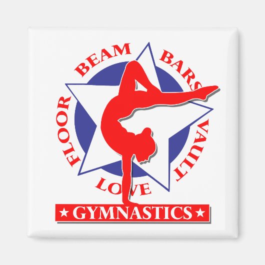 Gymnasten, gymnastiek magneet (Voorkant)