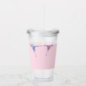 gymnasten in roze acryl drinkbeker (Rechts)