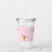 gymnasten in roze acryl drinkbeker (Links)