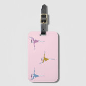 gymnasten in roze bagagelabel (Voorkant (verticaal))