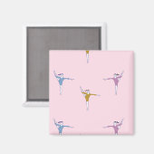 gymnasten in roze magneet (Voorkant / Achterkant)