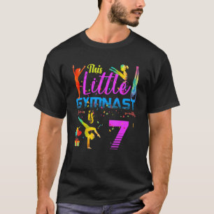 Gymnasten Little 7 Birthday Party Flip Tumble T-shirt