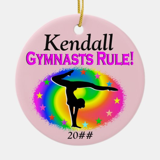 GYMNASTEN REGEREN GEPERSONALISEERD ORNAMENT (Voorkant)