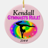 GYMNASTEN REGEREN GEPERSONALISEERD ORNAMENT (Achterkant)