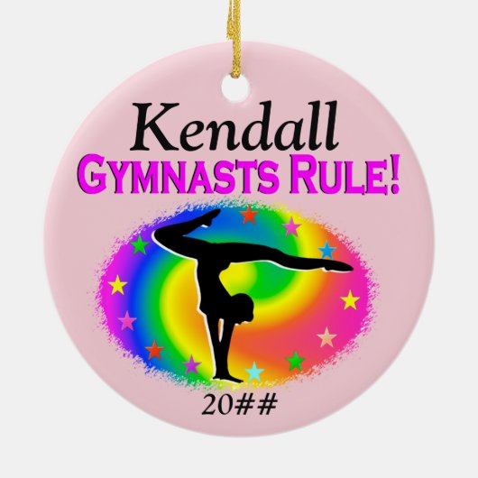 GYMNASTEN REGEREN GEPERSONALISEERD ORNAMENT (Achterkant)