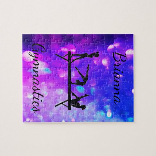 GYMNASTICA PAARSE BLAUWE GRADIENT LEGPUZZEL (Horizontaal)