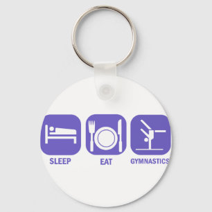 GYMNASTICA VAN DE EAT-SLEEP SLEUTELHANGER