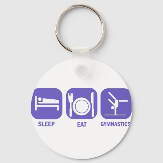GYMNASTICA VAN DE EAT-SLEEP SLEUTELHANGER (Voorkant)