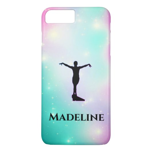 Gymnastics Apple iPhone Case - Personalize w/ Name (Achterkant)