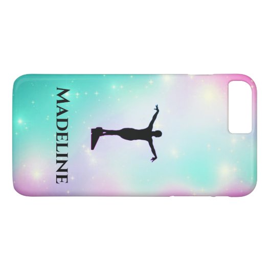 Gymnastics Apple iPhone Case - Personalize w/ Name (Achterkant (Horizontaal))