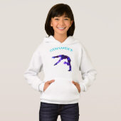 Gymnastics Back Handspring Hoodie w/Gymnast Name (Voorkant volledig)