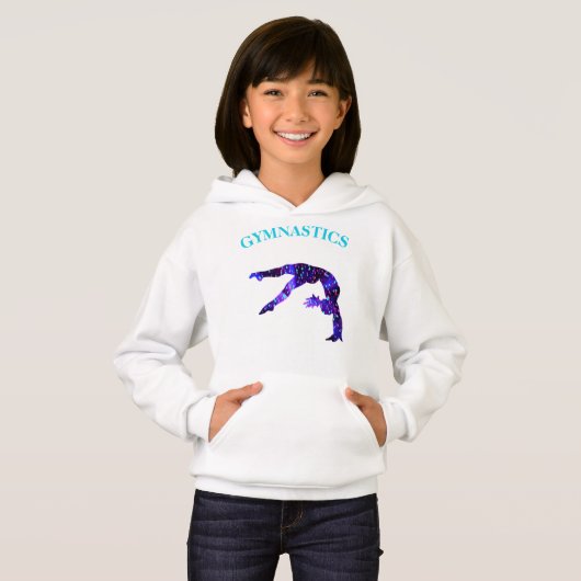Gymnastics Back Handspring Hoodie w/Gymnast Name (Voorkant volledig)