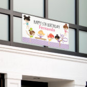 Gymnastics Birthday Banner (Buitenkant Gebouw)