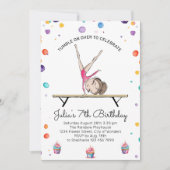 Gymnastics Birthday Invitation | Gymnastiekpartij Kaart (Voorkant)
