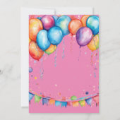 Gymnastics Birthday Invitation | Gymnastiekpartij Kaart (Achterkant)