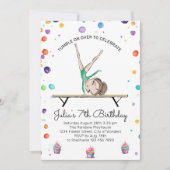 Gymnastics Birthday Invitation | Gymnastiekpartij Kaart (Voorkant)