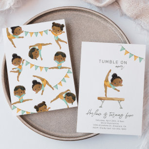 Gymnastics Birthday Invitation   Gymnastiekpartij Kaart