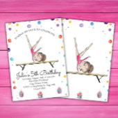 Gymnastics Birthday Invitation | Gymnastiekpartij Kaart