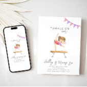 Gymnastics Birthday Invitation | Gymnastiekpartij Kaart