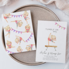 Gymnastics Birthday Invitation | Gymnastiekpartij Kaart