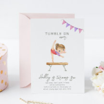 Gymnastics Birthday Invitation | Gymnastiekpartij