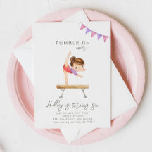 Gymnastics Birthday Invitation | Gymnastiekpartij