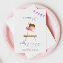Gymnastics Birthday Invitation | Gymnastiekpartij Kaart