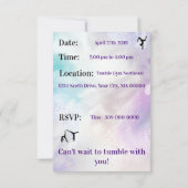 Gymnastics Birthday Invitation | Gymnastiekpartij Kaart (Achterkant)