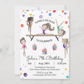 Gymnastics Birthday Invitation | Gymnastiekpartij Kaart (Voorkant)