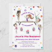 Gymnastics Birthday Invitation | Gymnastiekpartij Kaart (Voorkant)