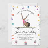 Gymnastics Birthday Invitation | Gymnastiekpartij Kaart (Voorkant)
