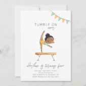 Gymnastics Birthday Invitation | Gymnastiekpartij Kaart (Voorkant)