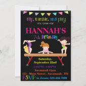 Gymnastics Birthday Invitation Kaart (Voorkant)