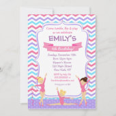 Gymnastics Birthday Invitations Kaart (Voorkant)