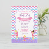 Gymnastics Birthday Invitations Kaart (Staand voorkant)