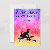 Gymnastics Birthday Party Invitation (Voorkant)