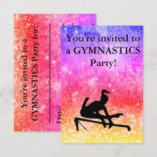 Gymnastics Birthday Party Invitation