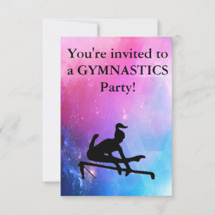 Gymnastics Birthday Party Invitation
