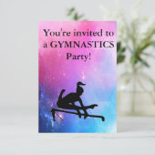 Gymnastics Birthday Party Invitation (Staand voorkant)