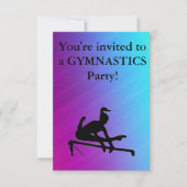 Gymnastics Birthday Party Invitation (Voorkant)