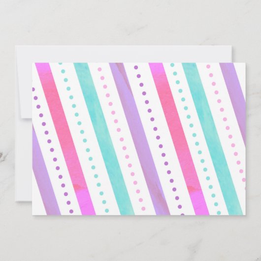 Gymnastics Birthday Party Invitation for Girl Kaart (Achterkant)