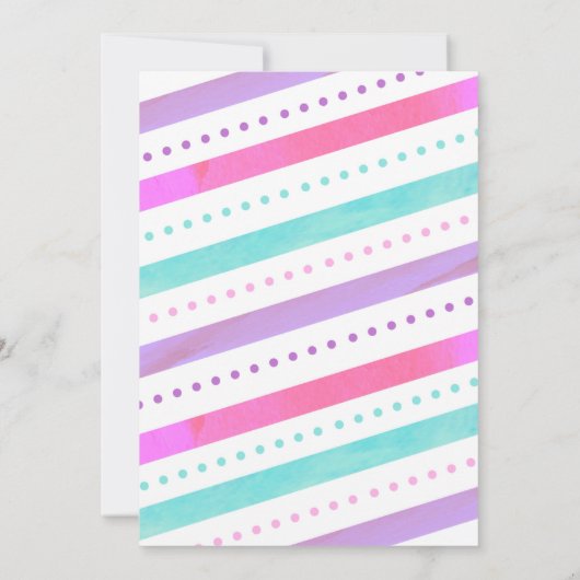 Gymnastics Birthday Party Invitation for Girl Kaart (Achterkant)