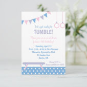 Gymnastics Birthday Party Invitation Kaart (Staand voorkant)