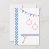 Gymnastics Birthday Party Invitation Kaart (Achterkant)