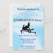 Gymnastics Birthday Party Invitation Kaart (Voorkant)