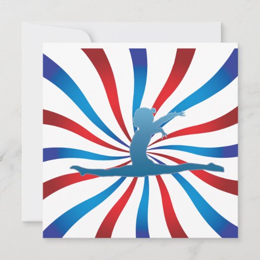 Gymnastics Birthday Party Invitations Kaart (Voorkant)