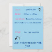 Gymnastics Birthday Party Persoonlijke uitnodiging (Achterkant)