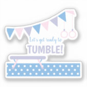 Gymnastics Birthday Party  Sticker (Voorkant)