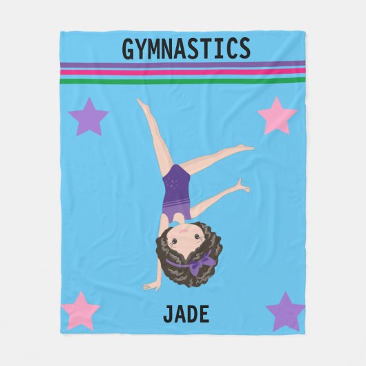 GYMNASTICS BLANKET VOOR GESPECIFICEERDE MEISJES. FLEECE DEKEN (Voorkant)